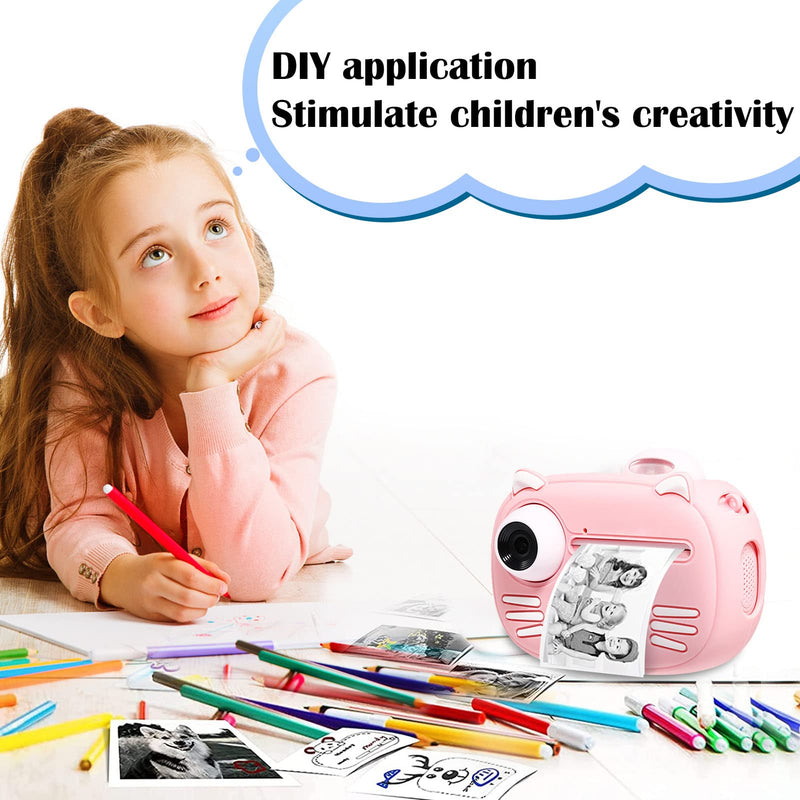 18Rolls Kids Instant Camera Refill Print Paper-White Thermal Printer Photo Paper Kids Camera for Kid's Instant Camera Favors Supplies-2.2 x 1.2 Inch