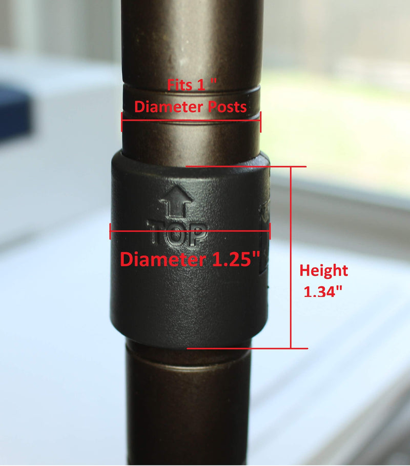 JSP Manufacturing 1" Diameter Post Wire Shelf Clips Shelving Split Sleeves Lock Metal Rack Locking Plastic Pick A Pack Wholesale Bulk 8 Pairs (16 Pack) 16
