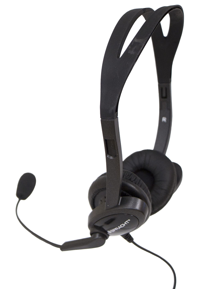 Spracht Zum 3500 Stereo 3.5mm and USB Dual Ear Universal Headset, Black