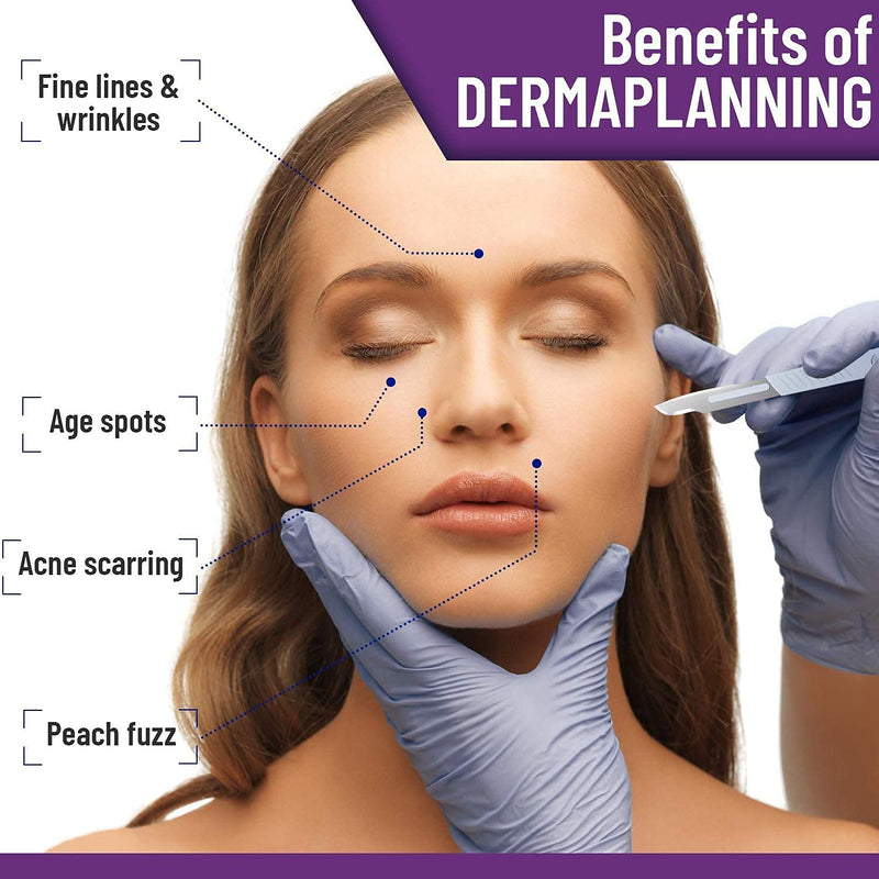 MyMed Disposable Scalpel Blades| #15 Sharp Carbon-Steel Blades | Pack of 100 | Sterile Individual Pouches| for Dermaplaining, Podiatry, Crafts & More