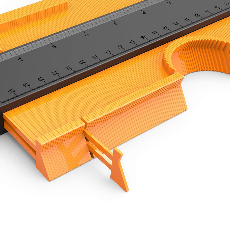 Contour Gauge with Lock, 2 Pack Contour Gauge Profile Tool, Contour Gauge Duplicator 10'' and 6'', Measure Copy Tool