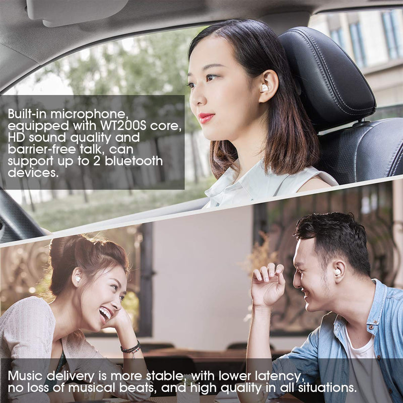 SZHTFX Bluetooth Earbud, Bluetooth5.0 Wireless Earbud Bluetooth Earpiece Car Headset with 260mAh Charging Box Enhanced Comfort - Single Earbud (Nude) nude
