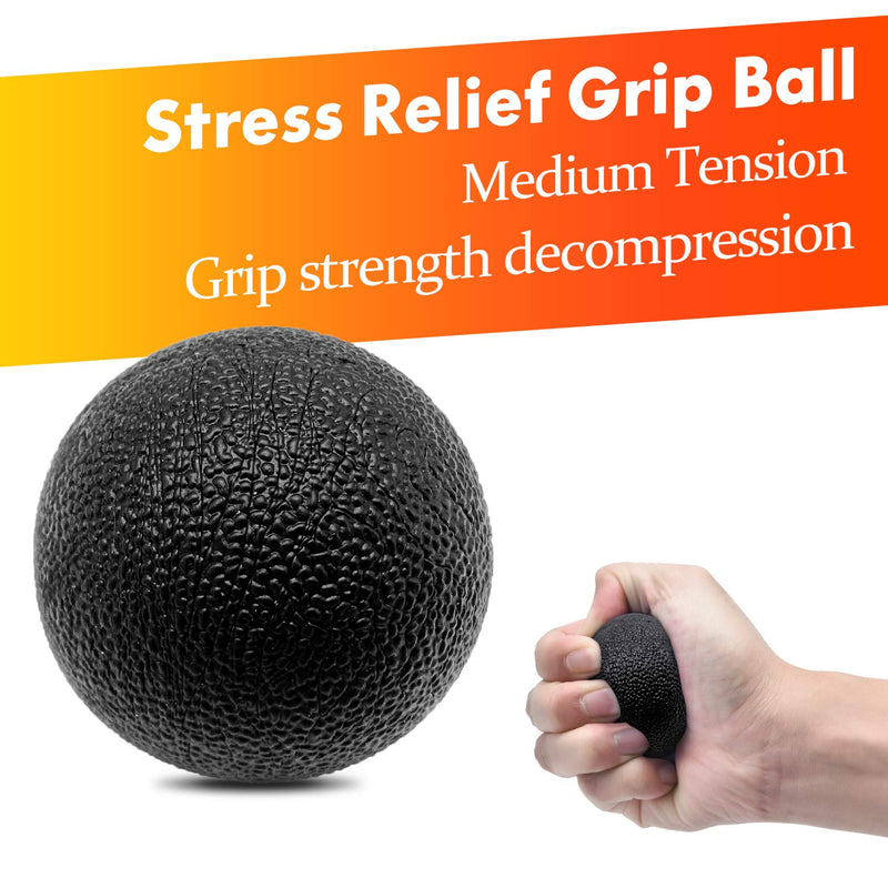 IMENSEAS Hand Grip Strengthener 7 Pack Adjustable Hand Gripper, Finger Stretcher Resistance Extensor Bands, Finger Exerciser, Grip Strength Ring & Stress Relief Ball for Athletes & Musicians Black