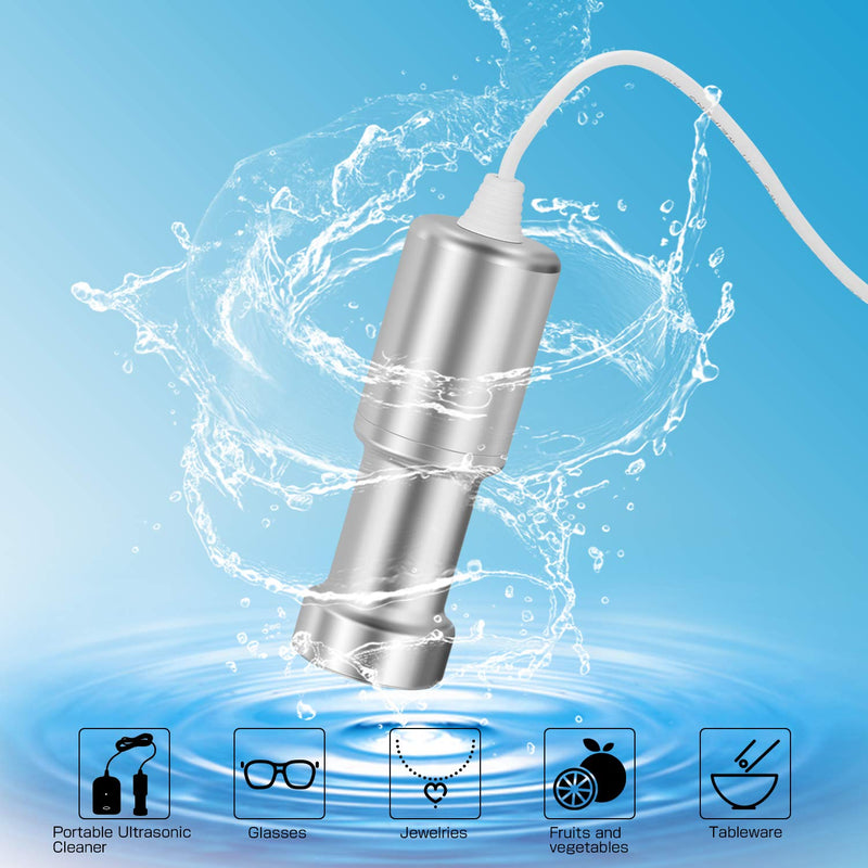 BlumWay Ultrasonic Jewelry Cleaner, Professional Ultrasonic Cleaning Machine for Silver Jewelry Diamonds Ring Glasses Fruits Vegetable Watches Kids Toys Clothes and More, Portable for Home and Travel