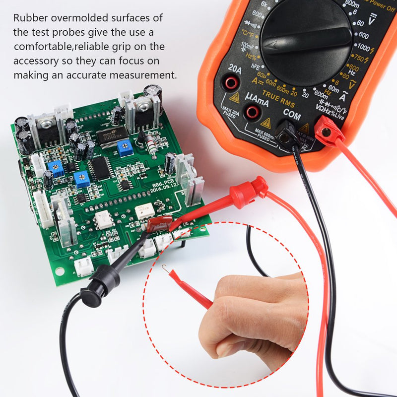 Electrical Multimeter Test Leads Set with Alligator Clips Test Hook Test Probes Lead Professional Kit 1000V 10A CAT.II dm-0509