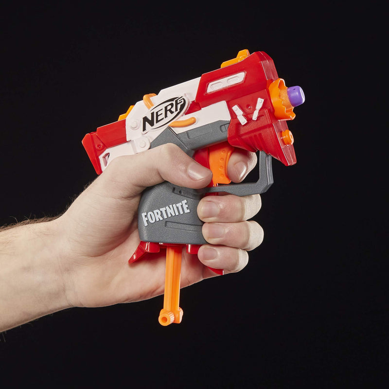 NERF Fortnite Ts Microshots Dart-Firing Toy Blaster & 2 Official Elite Darts