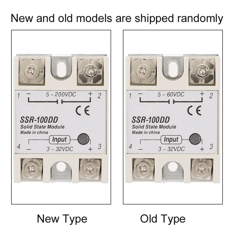 Keenso SSR-100DD 3-32VDC to 24-380VAC 100A Output Current DC Control Solid State Relay SSR Module for Industrial Automation Processes