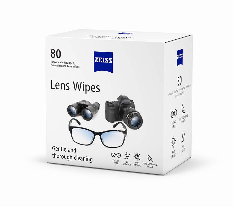 Zeiss Pre Moistened Lens Cleaning Wipes 80 Count