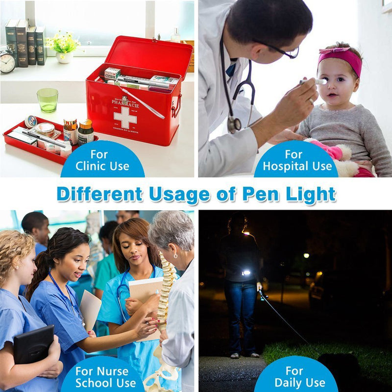 LEAGY Pack of 2 Medical Penlight Pupil Light Diagnostic Light with Pocket Clip Reusable Diagnostic LED Pen Lamp Torch Light Pen for Doctors Nurses Students Pack of 2 Yellow Light