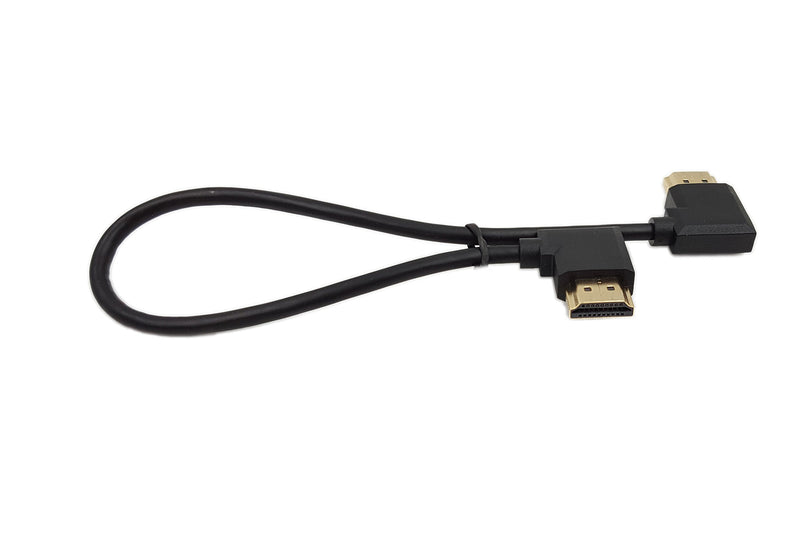 SinLoon Gold Plated High Speed 90 Angle Right HDMI Male to Left HDMI Male Adapter Cable Supports Ethernet, 3D and Audio Return (0.3M R-L)