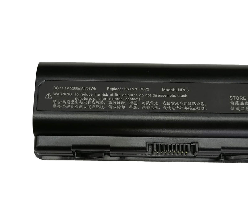 New GHU Battery 58 WHR 484170-001 484172-001 HSTNN-CB72 Compatible with HP Pavilion DV4 DV5 Compaq Presario CQ40 CQ45 CQ50 CQ60 EV06 KS524AA KS526AA 462889-141 462890-542 484171-001 485041-001