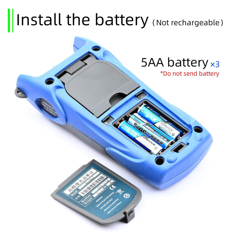 FTTH Fiber Optical Cable Tester Tool Fiber Optic Power Meter Test Seven Wavelength +10 to -70dBm for SC FC ST Connector CATV Testing and Telecommunciation