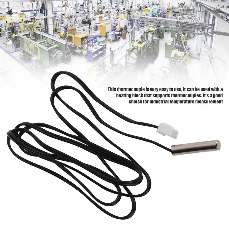 B3950 NTC Thermocouple, 10k Stainless Steel Temperature Sensor Probe High Accuracy Temperature Testing Thermosensor(2M) 2M