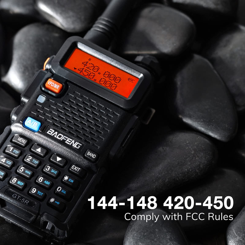 BAOFENG GT-5R HAM Radio, Upgraded Version Walkie Talkies Long Range, 144-148 420-450MHz FCC Compliant, Two Way Radio for Adults, Support Chirp