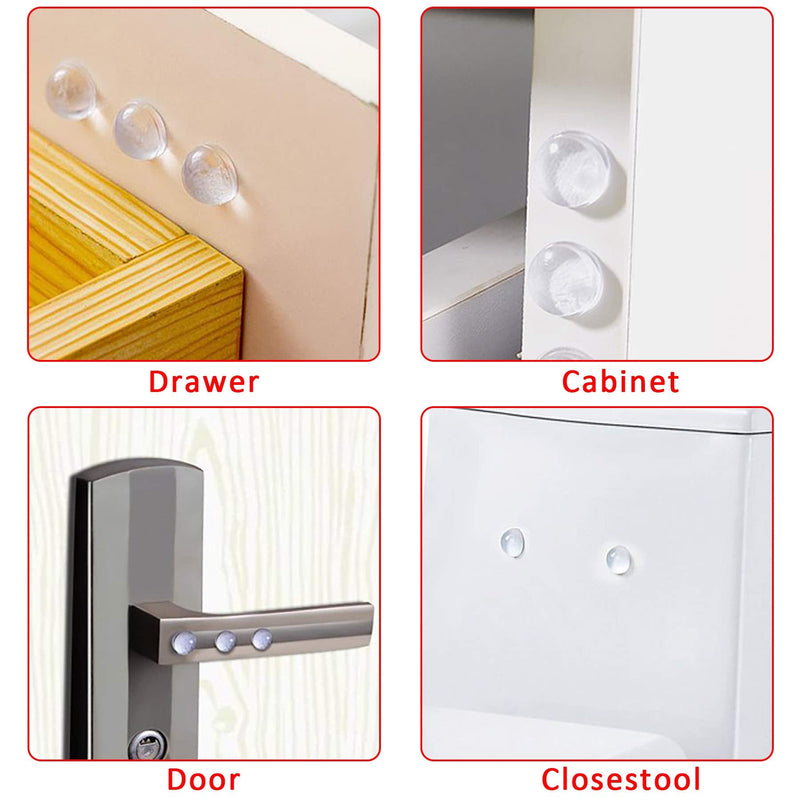 AUSTOR 318 Pieces Rubber Feet, Noise Dampening Buffer Pads Clear Rubber Pads Self Stick Bumper Pads for Doors, Cabinets, Drawers, Glass, Electrical Appliances
