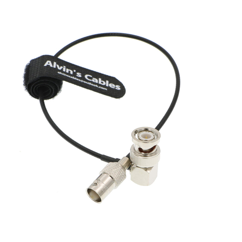 Alvin's Cables BNC Right Angle Male to BNC Female SDI Cable for Camera 50 Ohm Male to Female 30cm