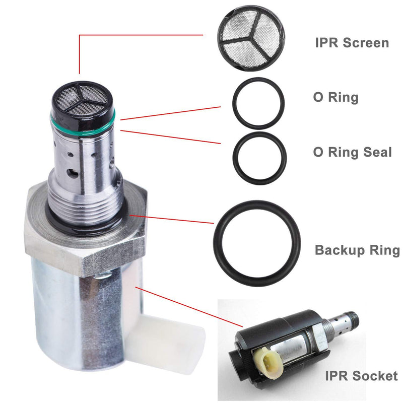 6.0 IPR Valve Socket with Seal Kit & Fuel Rail Adapters & 6.0 HPOP Air Test Fitting Tool fits for Ford 6.0L Powerstroke Diesel Socket& Rail Adapter&Test Fitting