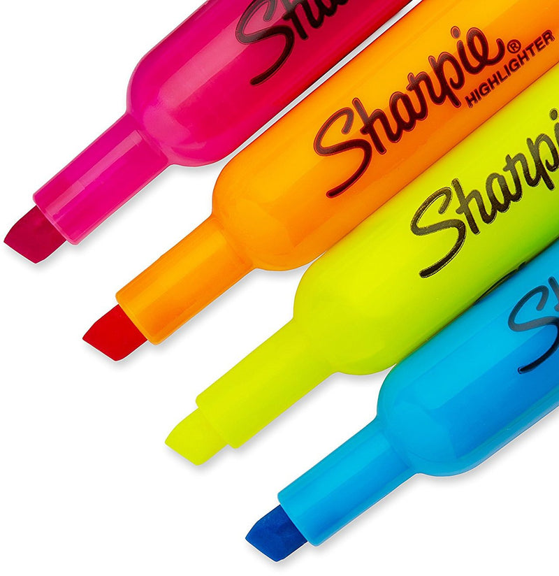 Sharpie Accent Tank-Style Highlighters, Colored Highlighters [25174PP] 4 Count (Pack of 4) Total 16 highlighters