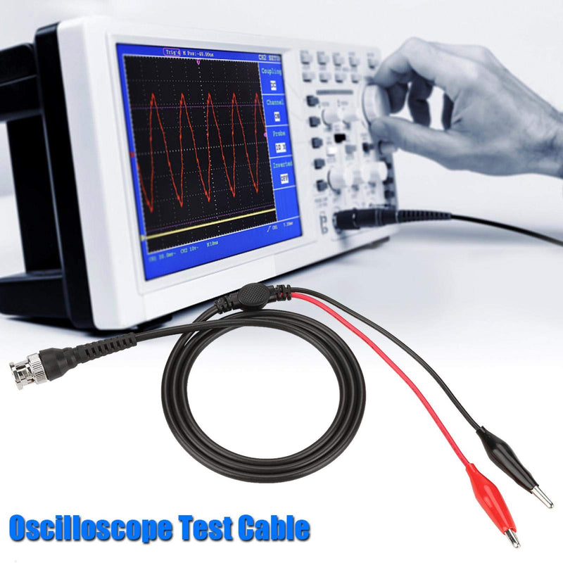 Akozon test leads 2 pieces BNC crocodile clip test leads P1011 BNC Q9 to dual crocodile clip oscilloscope measuring tip measuring cable