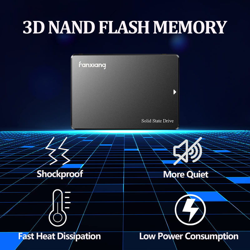 Fanxiang S101 250GB SSD SATA III 6Gb/s 2.5" Internal Solid State Drive, Read Speed up to 550MB/sec, Compatible with Laptop and PC Desktops(Black) Common Model