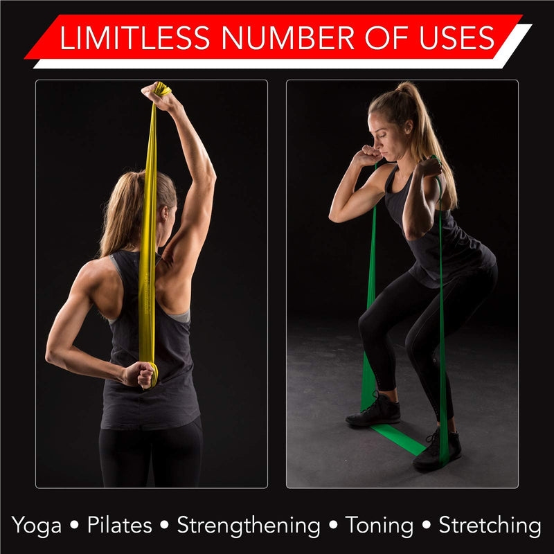 TheraBand 20380 Non-Latex Exercise Band Active Recovery Kits, Yellow/Red/Green - Beginner Set