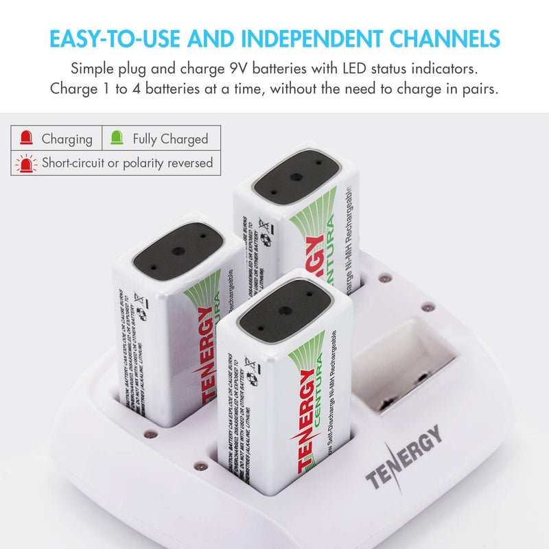 Tenergy Smart 9V 4 Bay Charger TN136