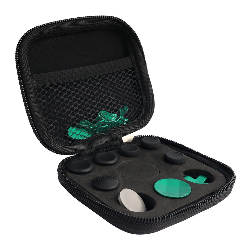 13 in 1 Metal Thumbsticks for Xbox One Elite Series 2 Controller, Elite Series 2 Core Controller Accessories Replacement Parts, Metal Mod 6 Swap Joysticks, 4 Paddles, 2 D-Pads, 1 Tool(Green) Green