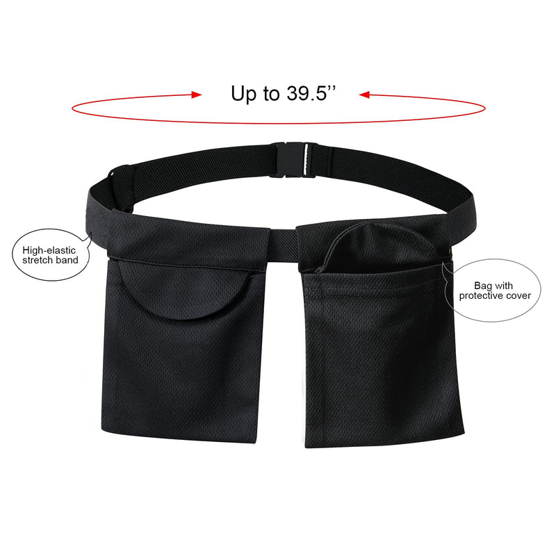 SUCONBE Adjustable Mastectomy Drain Holder Drainage Pouch with Shower Bag for Breast Surgery Mastectomy Breast Reduction Augmentation Post-Surgery Recovery Support Patient Care Kit (Black &Blue)