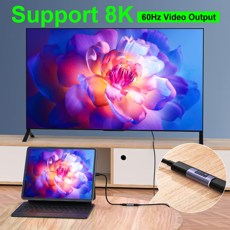 USB C Female to Female Adapter (4 Pack) USB C Coupler with 40 Gbps PD 100W 8K 60hz Video Compatible for Thunderbolt 4/3, MacBook Pro/Air, USB-C HUB, Magsafe and More Type C Devices