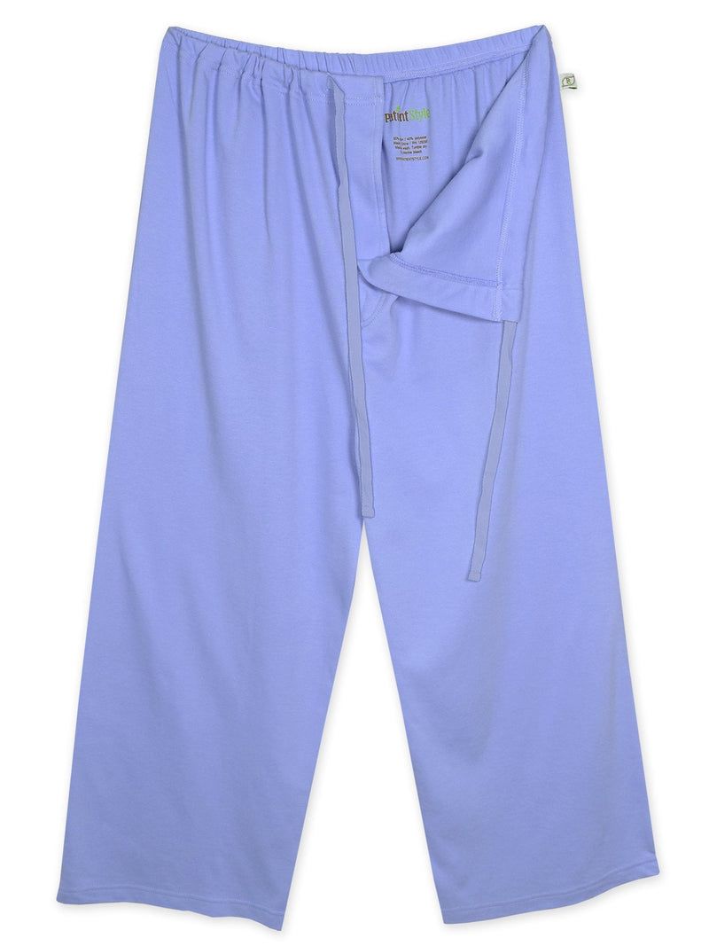 Unisex Hospital Patient Drawstring Pants (X-Large, Dark Blue) -Inseam 20.5" to Prevent Tripping X-Large