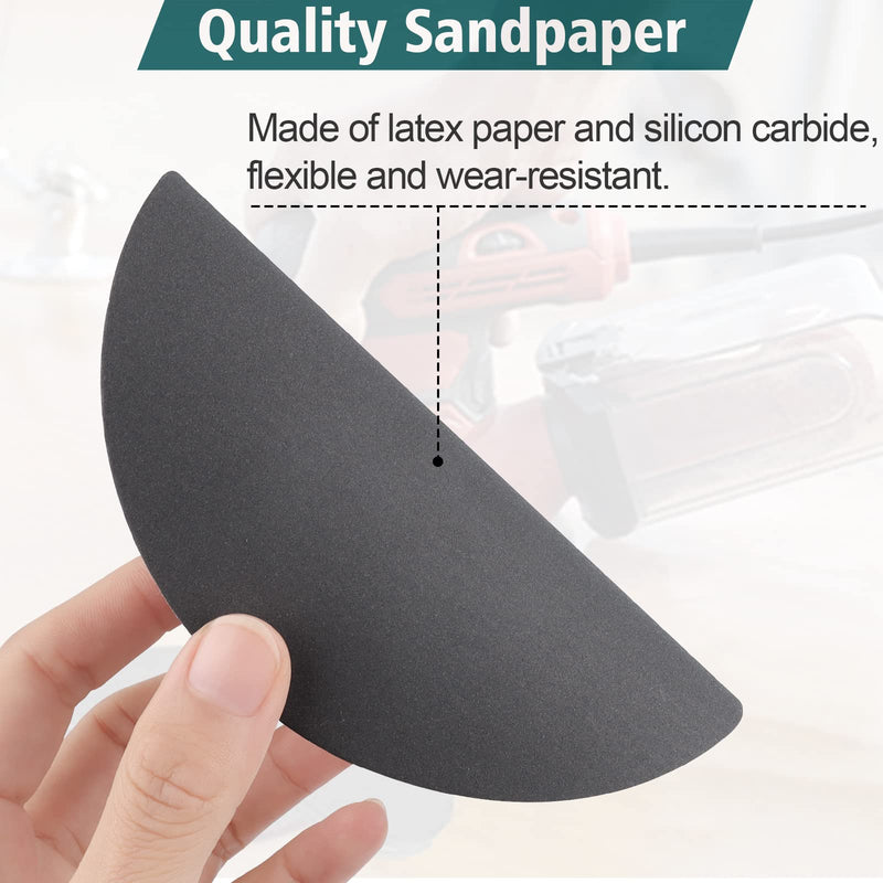 JatilEr Pack of 24 sandpaper 125 mm Velcro, grain size 600/800/1000/1500/2000/3000/4000/5000 sanding pads round without hole wet dry sanding discs eccentric sander sanding paper set for metal wood