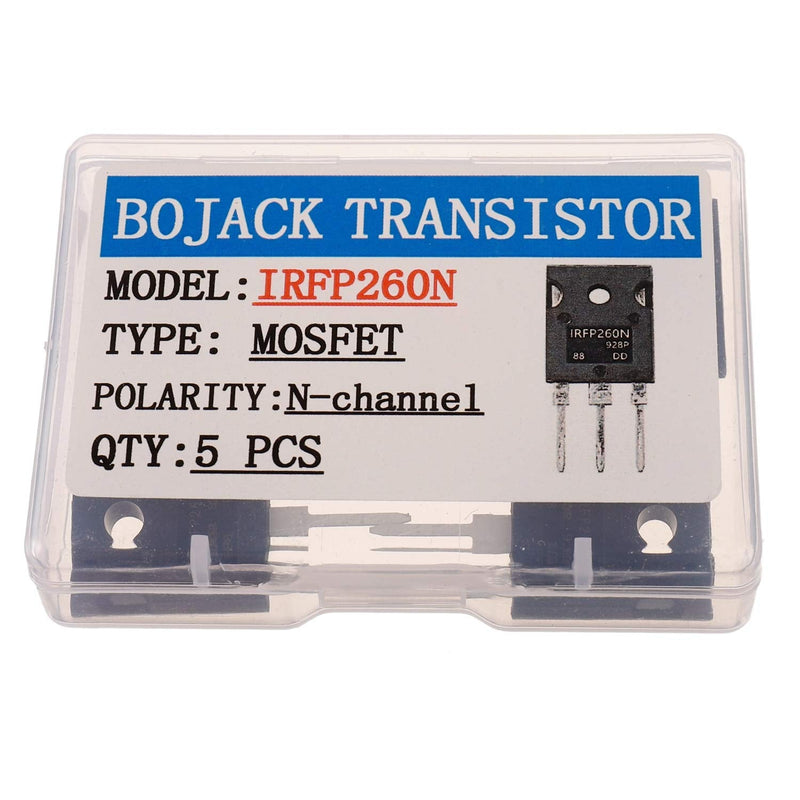 BOJACK IRFP260 MOSFET Transistors IRFP260N 50A 200V N-Channel Power MOSFET IRFP260NPBF TO-247AC (Pack of 5 Pcs)