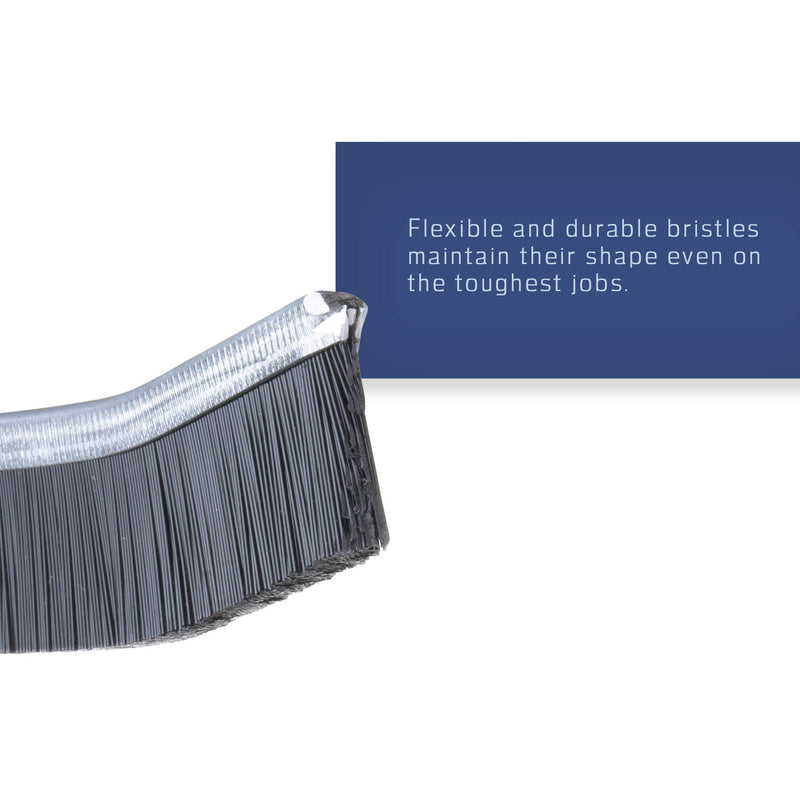 FAYINA Grout Brush Cleaner Deep Tile Joints Scrubber - Stiff Angled Bristles for Showers, Bathtubs, Kitchens - Multi-Surface All-Around Household Cleaning Tool