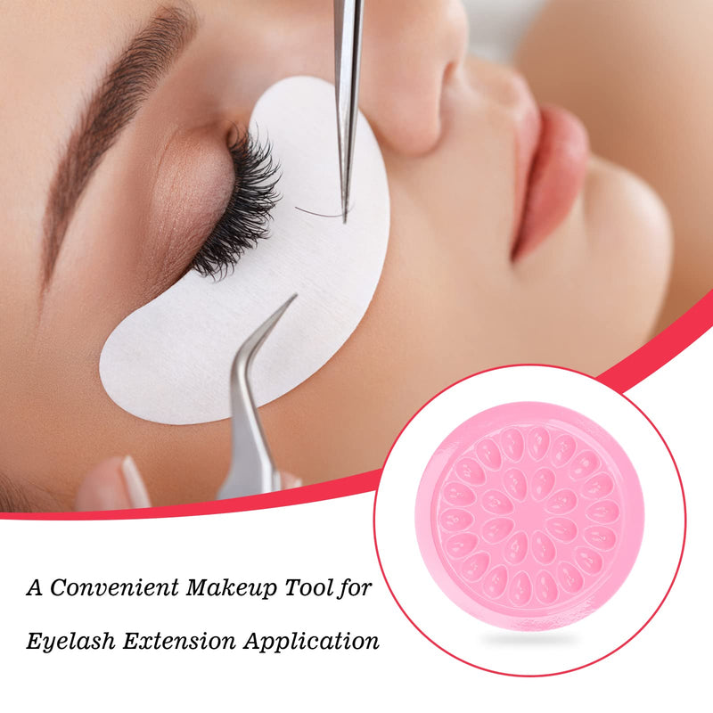 100PCS Flower Pallet Pad, False Eyelashes Extension Holder Plastic Pallet Pads for Eyelash Extensions (Baby Pink) 100PCS Baby Pink