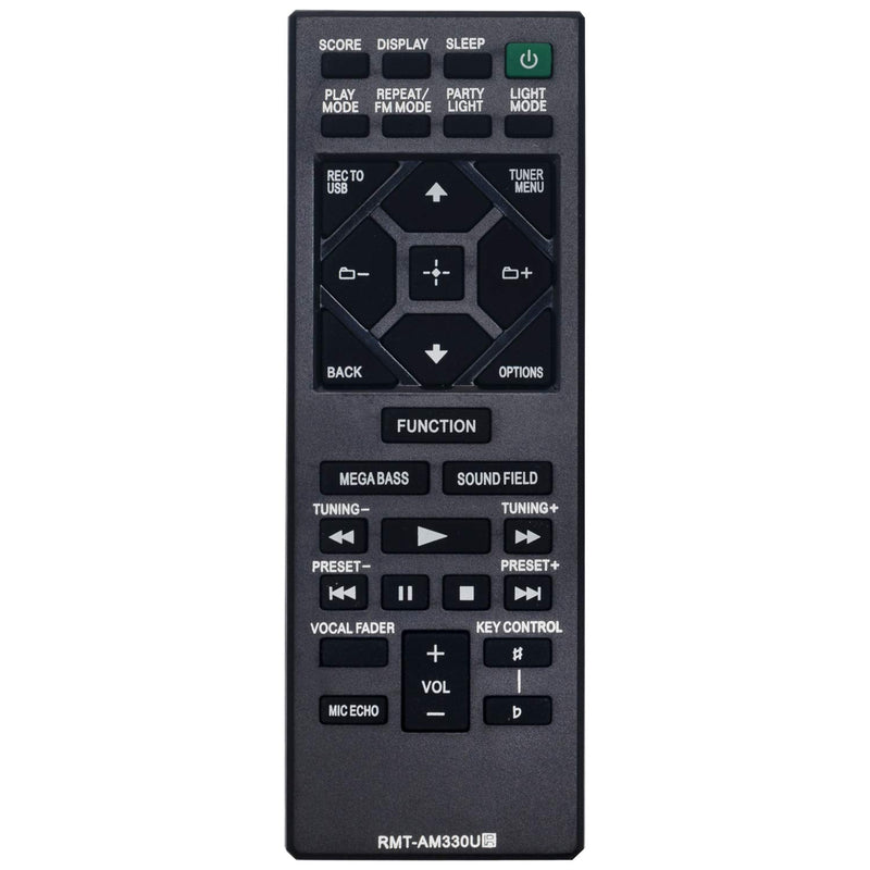 RMT-AM330U Remote Control Replacement - RMTAM330U Replaced Remote fit for Sony Audio System MHC-M20 MHC-V21 MHC-V77W SHAKE-X30 MHC-V13 MHC-V02 SHAKE-X10 MHC-V71 MHC-V90W SHAKE-X10 MHC-V50 RMT AM330U