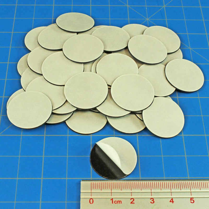 LITKO 25mm Circular Heavy Duty Flexible Magnet with Adhesive Backing (50)