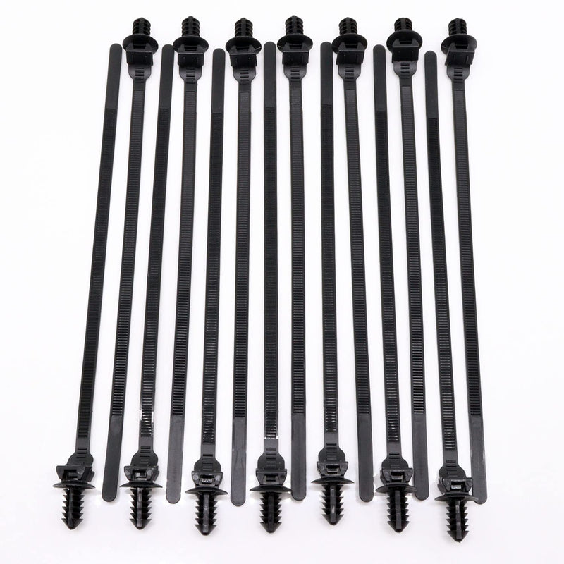 Nylon Push Mount Cable Zip Tie, 8.3" Heavy Duty Nylon Push Mount Self Locking Assortment for Indoor Wire Tying- Black 8.3x0.2inch 40 Pack 8.3x0.2inch(40Pcs)