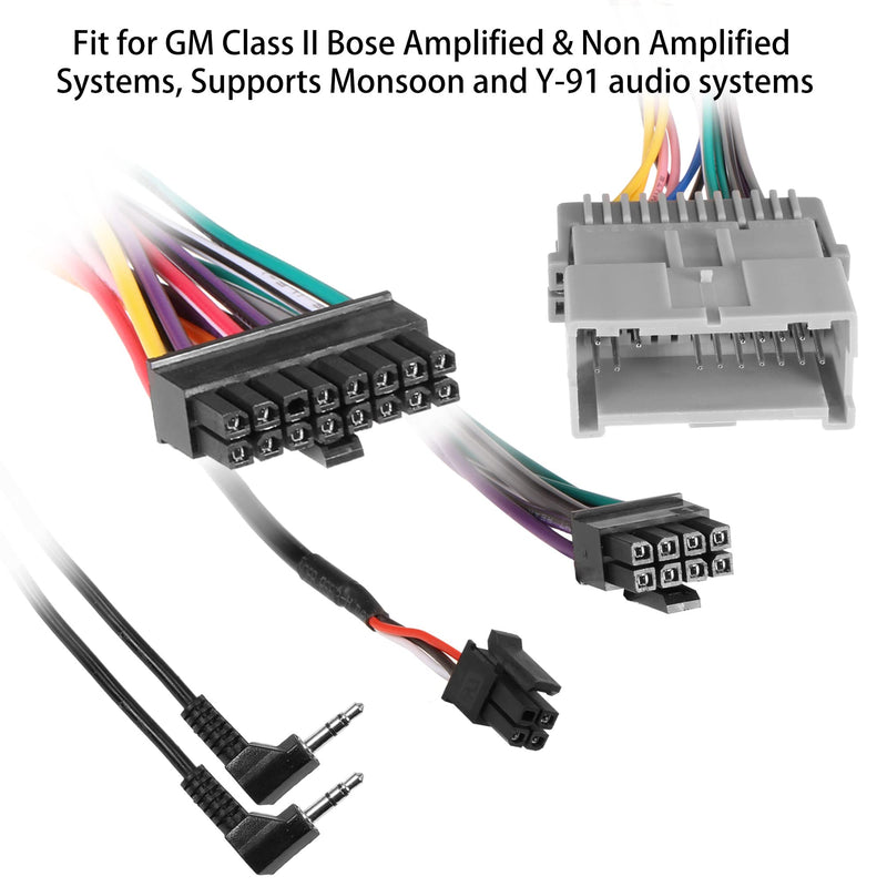 G Radio Wiring Harness Compatible with GM Class II Bose Amplified & Non Amplified Systems Model Car Wire Harness Install in an Aftermarket Stereo