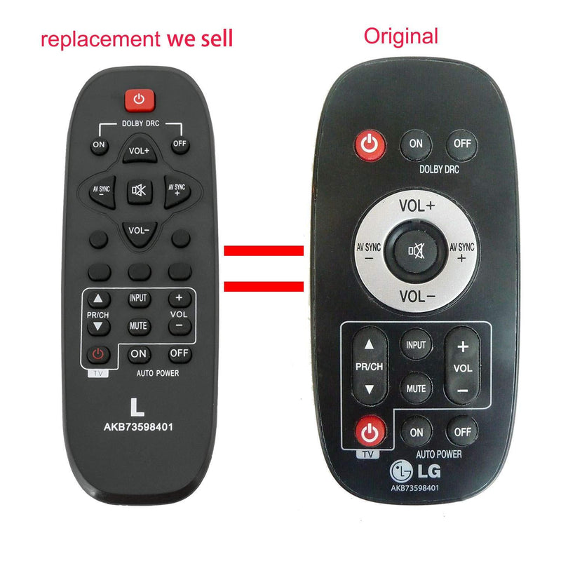 AKB73598401 Replacement Soundbar Remote Control Applicable for LG NB2020A NB2022A NB2030A Sound Bar Audio System