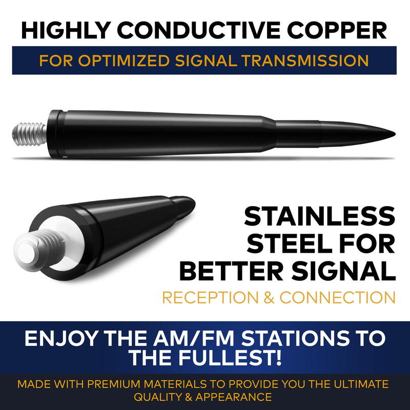 Bullet Style 0.5 Cal Antenna Mast for Chevrolet Colorado 2015-2021 New