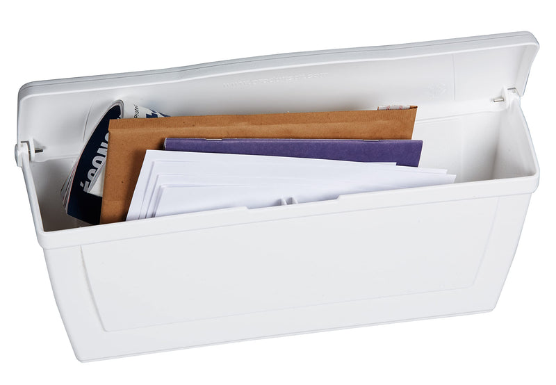 PRO-DF White Plastic Horizontal Wall Mount Mailbox