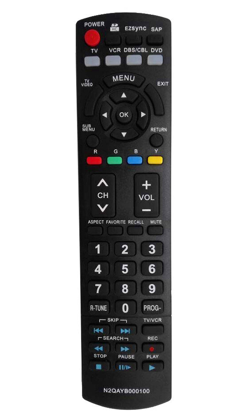 Vinabty New Replacement Remote fit for PANASONIC Plasma LCD TV TH-50PZ700U TH-50PZ77U TH-50PE8U TH-50PX80U TH-50PX80UA TH-50PZ80U TH-50PZ80UA TH-58PZ700U TH58PZ700 PT-50LCZ7 PT-56LCZ7 (N2QAYB000100)