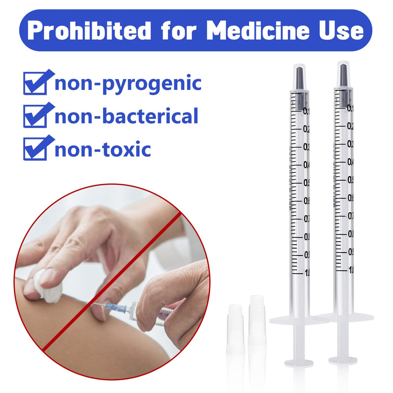 Pack of 10 1ml Syringe with Luer Plastic Syringe Without Needle for Refilling and Measuring Oil Glue Applicator of Liquids Feeding Pets Scientific Laboratories 10