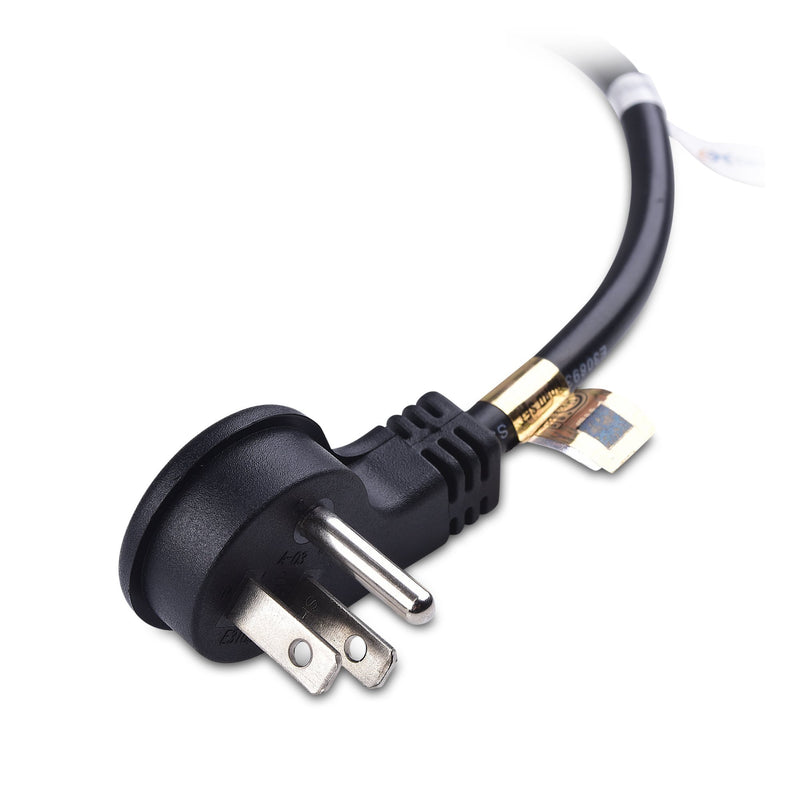 Cable Matters 2-Pack 16 AWG Low Profile Right Angle Power Cord (Power Cable) 6 Feet (NEMA 5-15P to Angled IEC C13) 6 ft