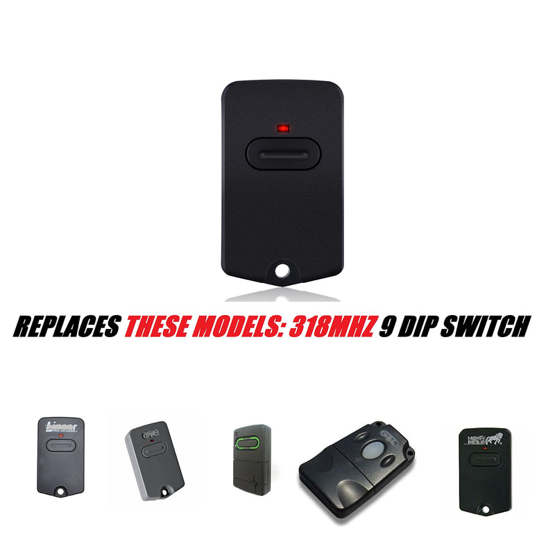 ASONPAO RB741 FM135 Black Remote Transmitter for GTO Mighty Mule Linear Pro Access Gate Opener(3Pack)