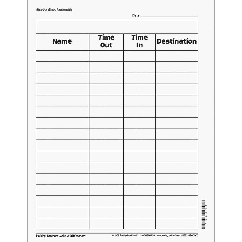 Really Good Stuff Classroom Clock-Out Clipboard – Keep Track of Students with Sign-Out/Sign-in Sheet and Digital Clock – Durable Clipboard with Easy-to-Read Clock, 9” x 13”