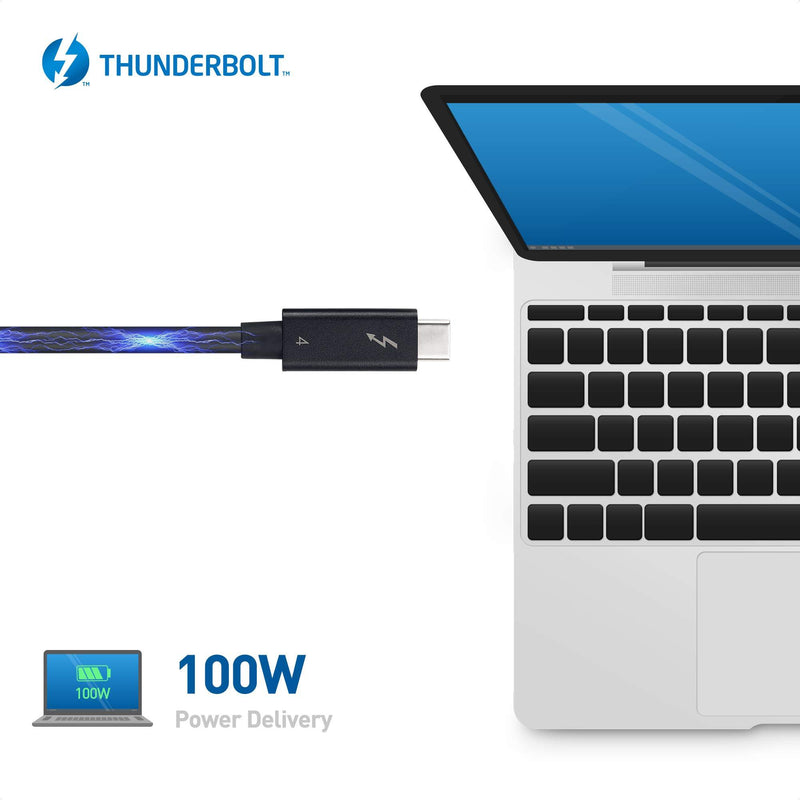 [Intel Thunderbolt Certified] Cable Matters 40Gbps Active USB C Thunderbolt 4 Cable 6.6 ft with 100W Charging and 8K Video - Universally Compatible with USB-C, USB4, and Thunderbolt 3