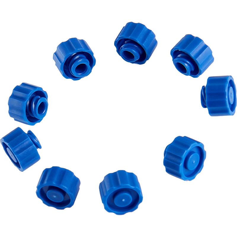 50 Pieces Easy Syringe Tip Cap Luer Lock Dispensing Needle Tip Cap Blue Syringe Cap with Storage Box (50 Pieces)