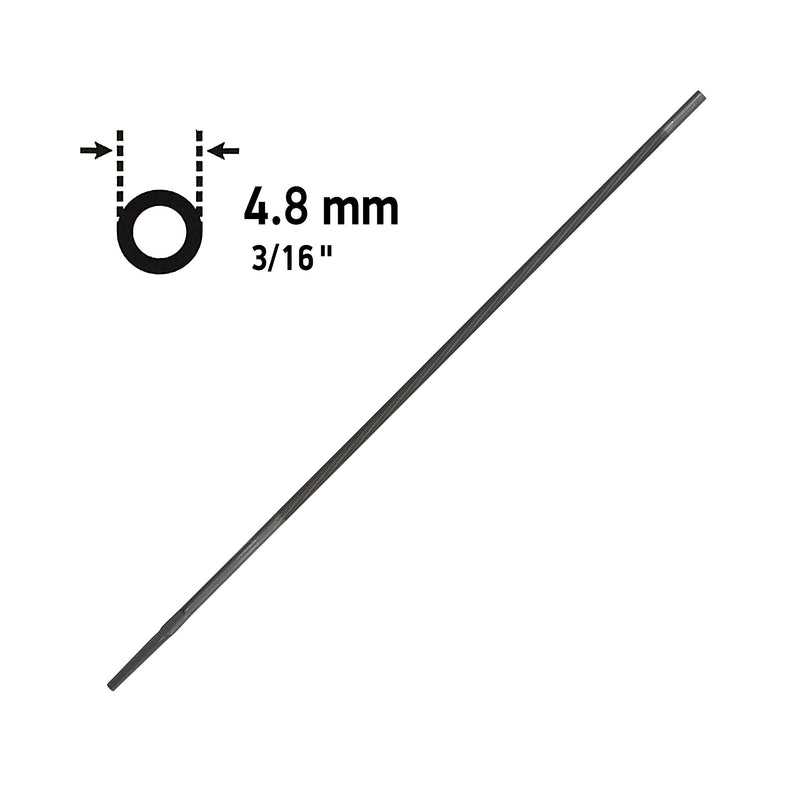 Oregon 70503 round file for saw chains 4.8 mm 325 1.3 mm 1.5 mm and 1.6 mm groove 12 pieces 4.8 mm 3/16-4.8 mm single