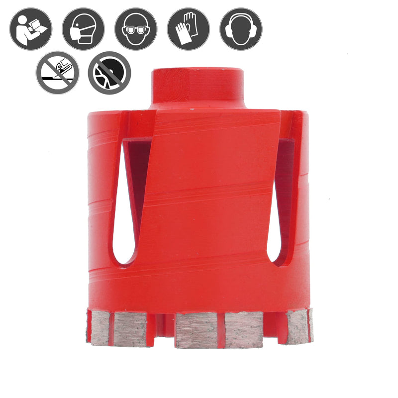PRODIAMANT diamond countersink 68 mm x M16 masonry concrete brick PDX857.638 6 diamond segments usable length 60mm
